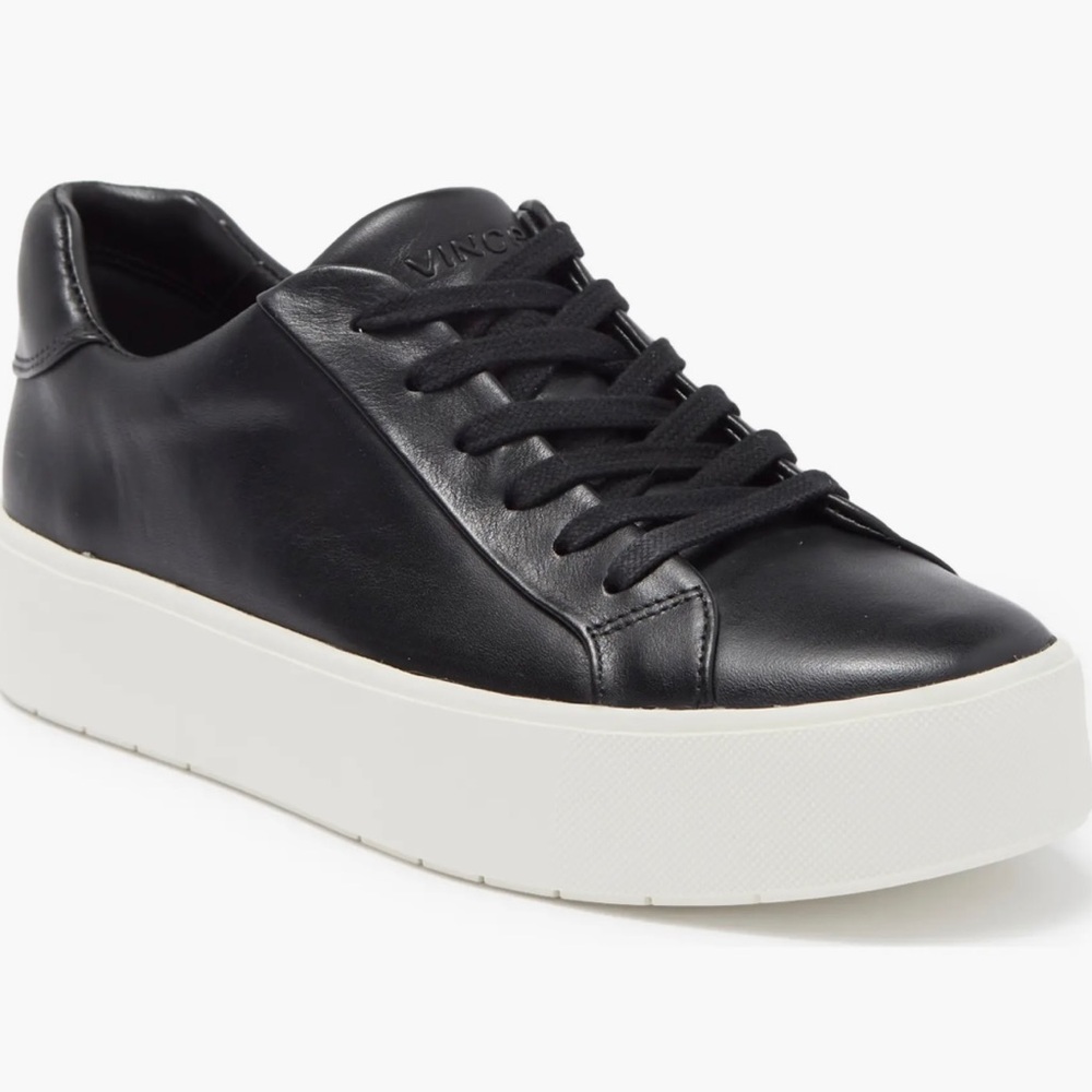 VINCE Benefield Sneaker, Black, Size 8.5, like new.